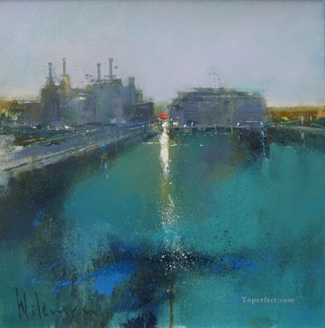 Landscapes Painting - The Thames at Battersea II abstract seascape